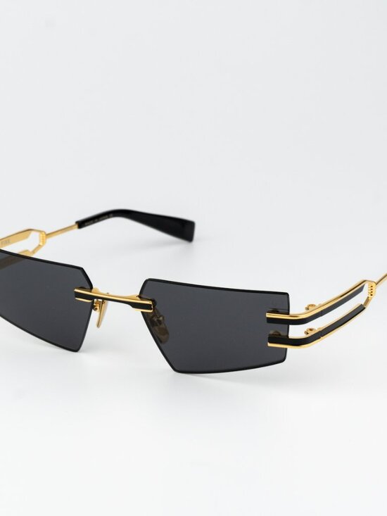 Balmain Women Sunglasses Titanium Gold Black Grey Geometric FIXE BPS-123A-54 main image 14